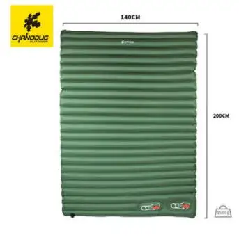 

2 Person Foot Pressed Light Inflatable Cushion Outdoor CampingTent Mattress Anti Moisture Beach Pad Inflatable Bed Picnic Mat