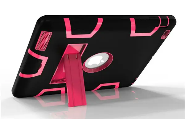 WES For Apple iPad2 iPad3 iPad4 Kids Safe Armor Shockproof Heavy Duty Silicon+PC Stand Back Case Cover For ipad 2 3 4 Tablet PC
