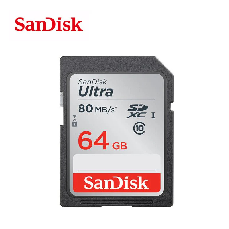 SanDisk ультра оригинальная sd-карта 16 ГБ 32 ГБ SDHC 64 Гб 128 ГБ 256 ГБ SDXC класс 10 карта памяти C10 USH-I/USH-II Extreme Pro для камеры - Емкость: 64GB 80MB