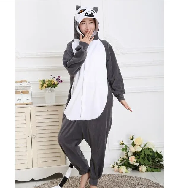 TPRPCO кигуруми Lemur длинный хвост обезьяна взрослых Onesie унисекс пижамы Хэллоуин костюмы для рождественской вечеринки NL168