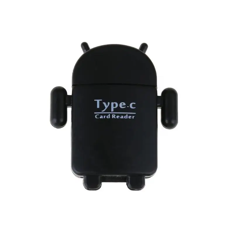 Милый Android Робот в форме USB 3,1 тип-c OTG Micro SD TF кард-ридер