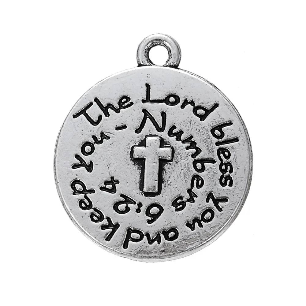 

Skyrim Christian The Lord Bless You&Keep You Numbers 6:24 Bible Verse Quote Religious Charms DIY Jewelry Accessories Making 10pc