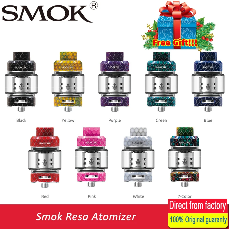 

New in stock Resa Prince 7.5ml Top-filling Tank with V12 Prince-Q4 X6 T10 Coil Electronic Cigarette Atomizer Fit Box MOD Vape