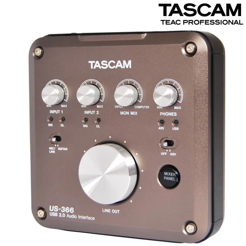 Оригинальный TASCAM US366 Профессиональный USB 2 0 аудио интерфейс запись звуковой карты