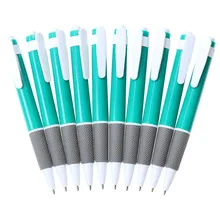 50 шт. рекламы шариковая ручка черный 0,7 мм пополнить зеленый Пластик Push-перо детский подарок канцелярские рекламные ручки