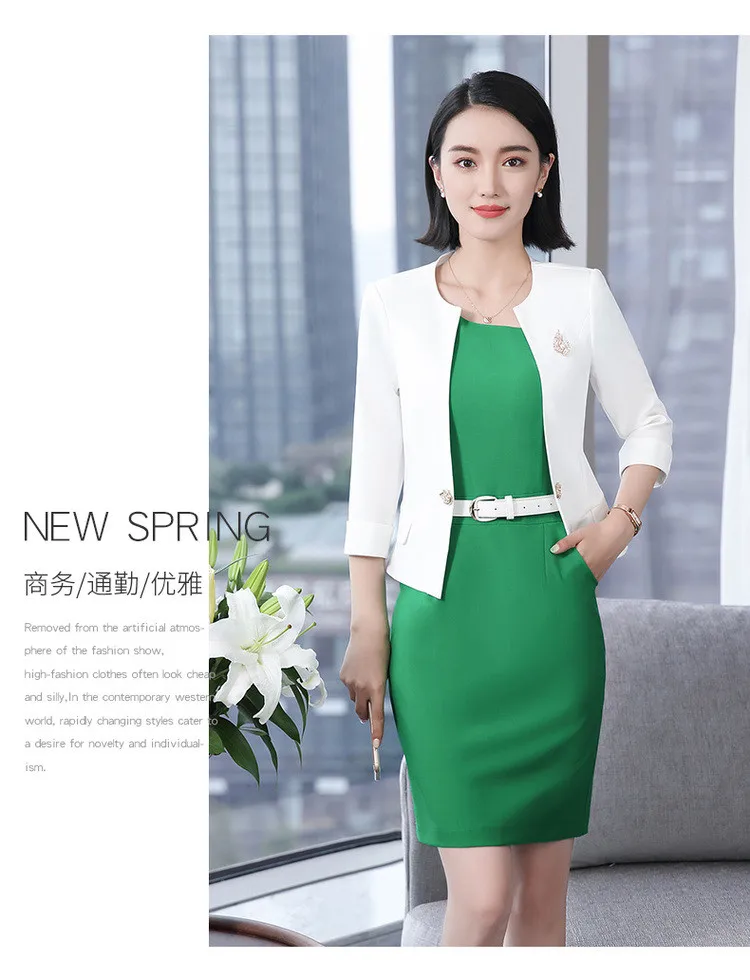 Las Office Wear Dress Suit For Women Short Jacket And Long Wear Dress Suit For Women Short Jacket