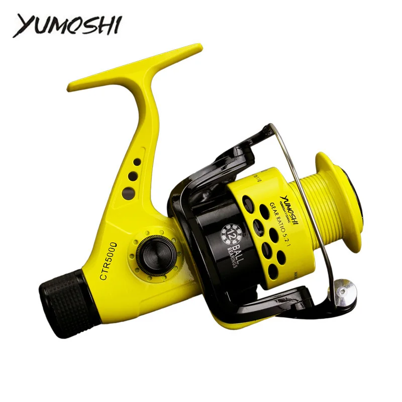 

YUMOSHI Rear Brake Flying Fishing Reel 12BB Wheel Exchangeable Handle Baitcasting Carp Bait Cast Rear Drag Sea Spinning Reel