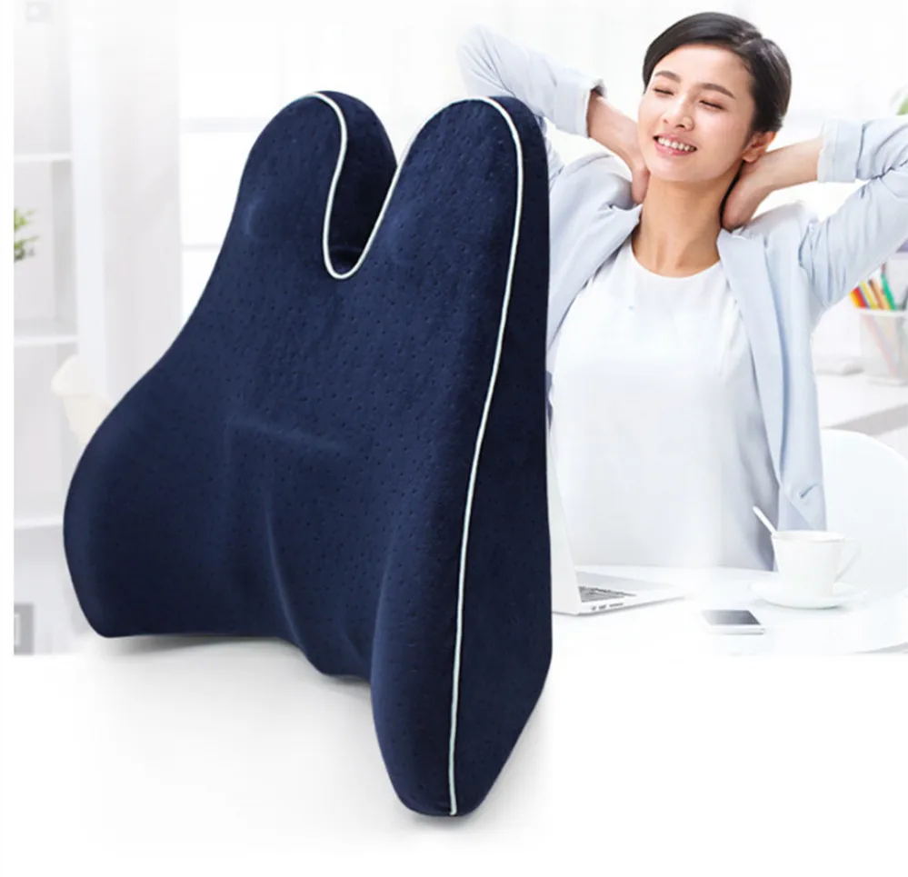 

Orthopedic Lumbar Support Pillow, Back Cushion with Memory Foam, Back Pillow for Back Support and Back Pain Relief, Ergonomic L