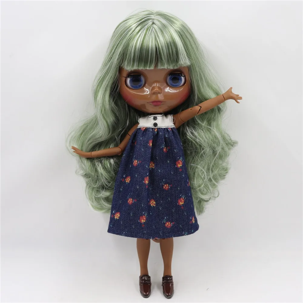 Ледяная фабрика blyth кукла bjd шарнир тело зеленый и белый волосы BL4299/136 30 см игрушка девушка подарок