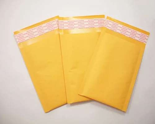 122*178 мм 4"* 70" крафт-пузырьковый почтовый конверт мягкий поли-Мейлер самоуплотняющийся почтовый пакет желтый мешки 30