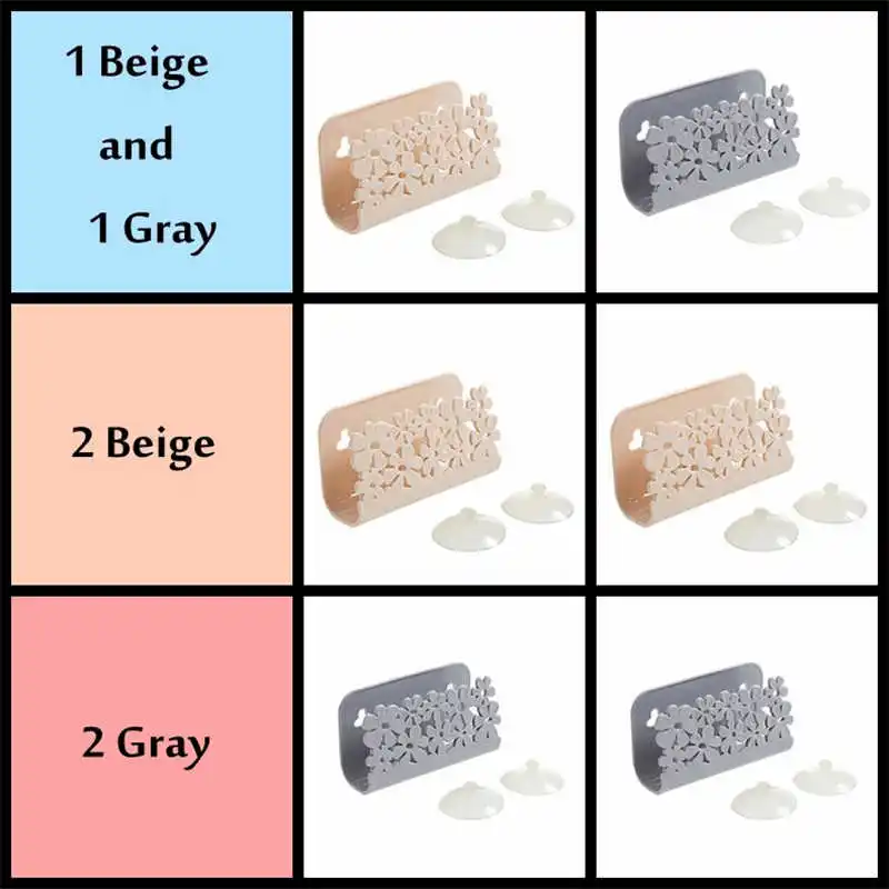 

Kitchen Storage Rack Towel Soap Dish Holder Kitchen Bathroom Sink Dish Sponge Storage shelf Holder Rack Robe Hooks Sucker