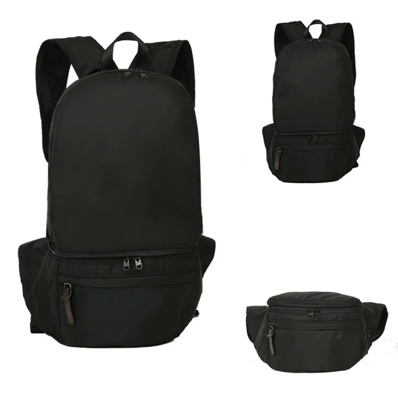 Водонепроницаемый рюкзак для альпинизма унисекс мужской рюкзак для путешествий для спорта на открытом воздухе походный рюкзак складной школьный рюкзак - Цвет: Black
