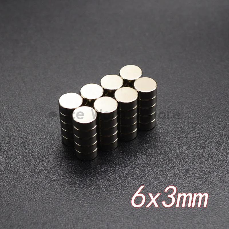

10PCS 6mm x 3mm N38 Thin Neodymium Magnets Rare Earth Craft Reborn Fridge NdFeB Magnetic Materials