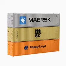 Смешанные 3 шт разные HO весы 1: 87 40ft Контейнер грузовой автомобиль MAERSK Hapag-Lloyd MSC C8746