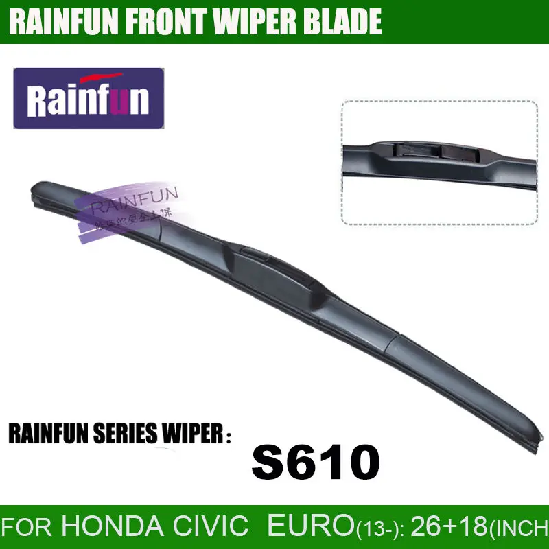 Щетка стеклоочистителя RAINFUN для Honda CIVIC Saloon & Tourer 12 EURO 26 + 18 дюймов автомобильный