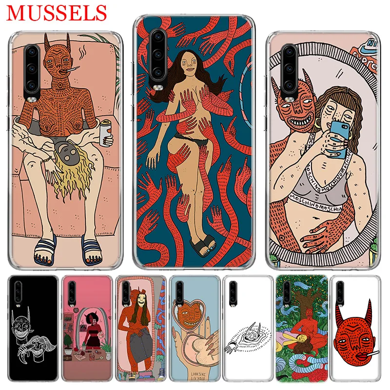 

Polly Nor Phone Case for Huawei P30 P20 Mate 20 10 Pro P10 Lite P Smart + Plus 2019 Cover Shell Capa Coque