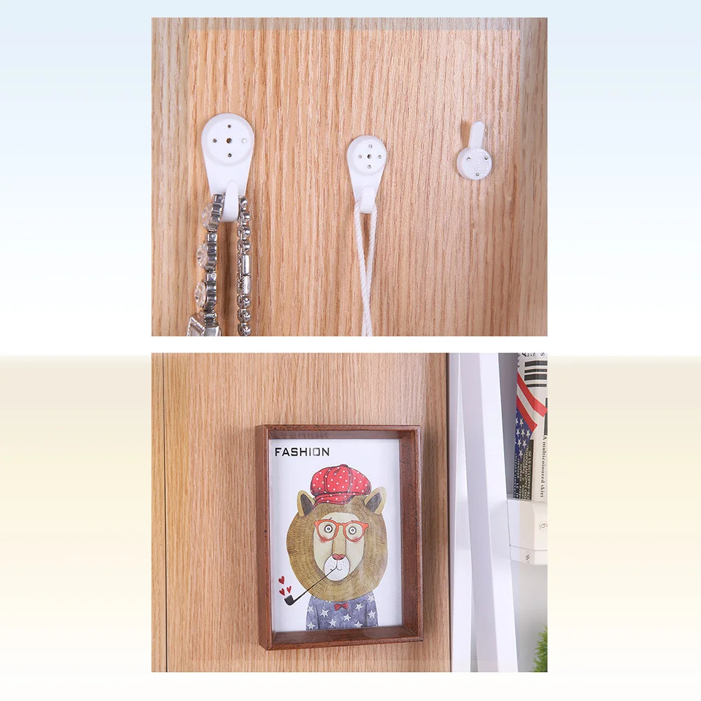 

1 Pack Picture Hangers Walling Hanging Nails Plastic Seamless Invisible Traceless Hardwall Drywall Photo Frame Hooks Kit Box
