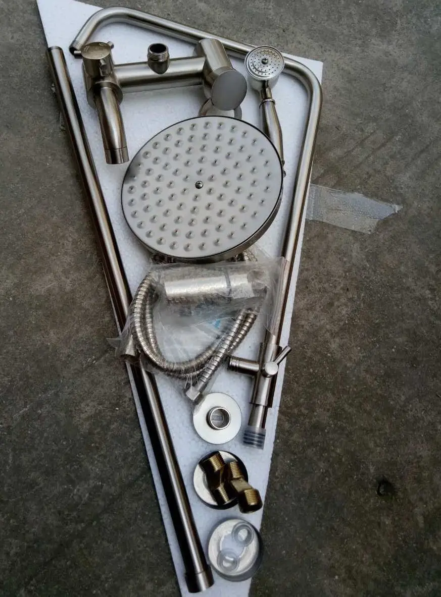 Dofaso, брендовый античный бронзовый смеситель для ванны, смеситель для душа, настенное крепление, 8 дюймов, для ванной, набор для душа, латунный кран с ручным душа