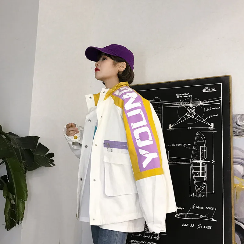 Best 2020 New Spring Autumn Korean Oversize Short Coat Women Female Loose BF Tooling Jacket Girls Tops O