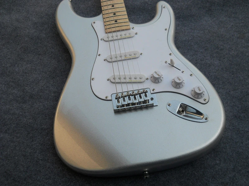 Grey Electric Guitar
 - Factory Wholesale Silver Grey Electric Guitar With Sss Pickup White Pickguard Chrome Hardware To Be Customized Electric Guitar Electric Guitar Wholesalef Guitar Aliexpress