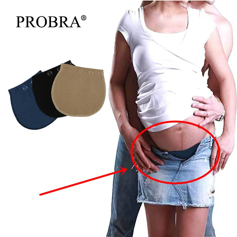 Tasa de descuento 3 unids/set estrías de embarazo cinturón banda para cintura ajustable alargar de maternidad elástico cintura de las mujeres ropa pantalón ampliadoras LWy53edA1