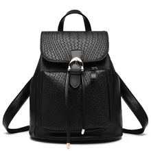 Fashion Designer Genuine Leather Women Backpack Drawstring School Bags For Teenagers Girls Female Travel Back Pack