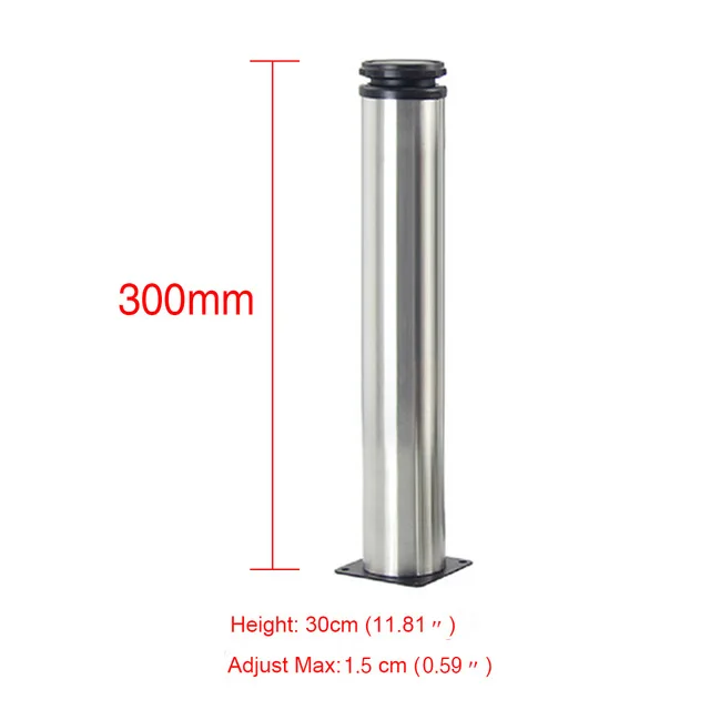 1Pcs 5CM-35CM Furniture Adjustable Cabinet Legs Stainless Steel Furniture Legs Cabinet Table Sofa Bed Feet Furniture Legs Feet 30CM