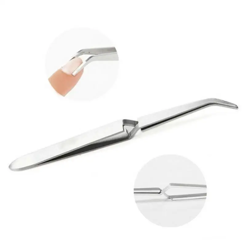 

1pc Nail Art Shaping Tweezers Multifunction Cross Nail Clip Manicure Tools for Acrylic UV Gel Shaping Pinchers Stainless Steel