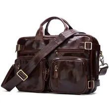 Роскошный мужской портфель из натуральной кожи, деловая сумка, кожаная сумка для ноутбука, 15,4 дюймов, сумка-мессенджер, мужская сумка на плечо, сумка-тоут