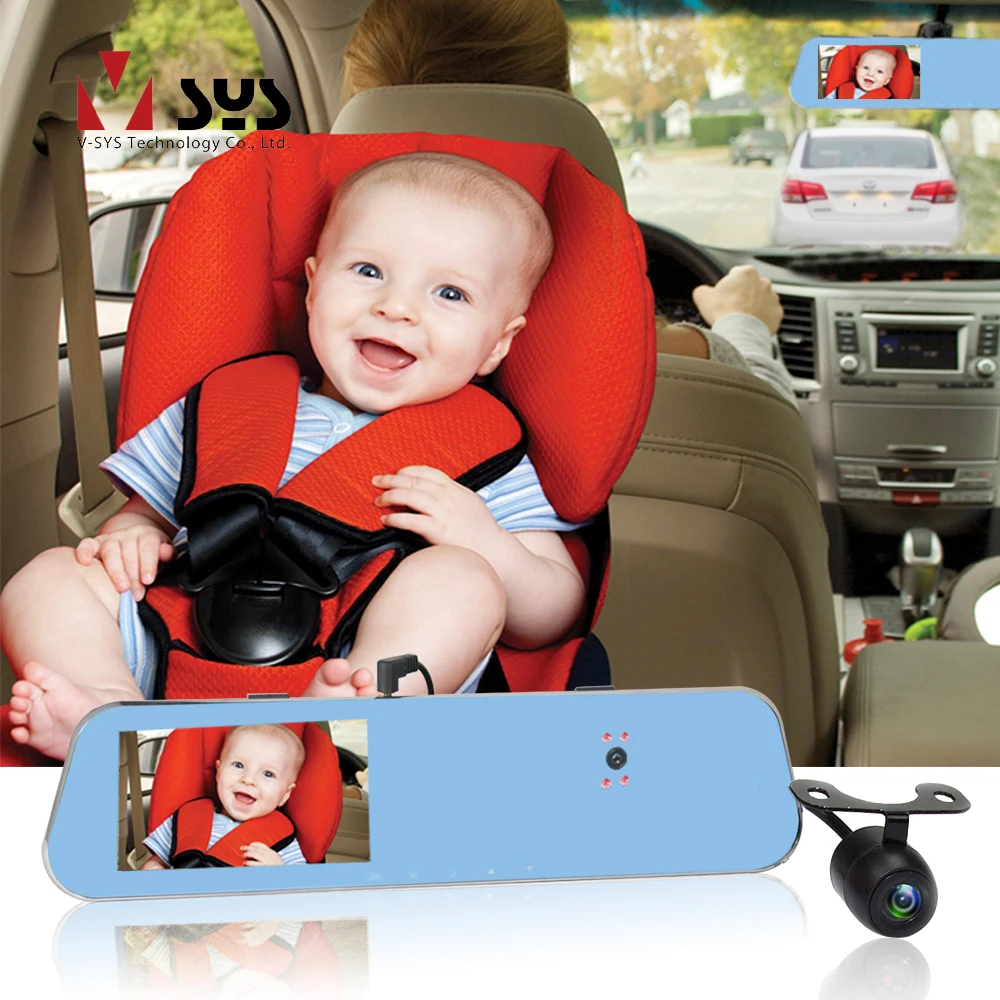 

SYS 3CH WiFi Rearview Mirror DVR Dash Cam Super HD 2K 1296P+720P+720P with Backup Baby Rear Facing Easy View Camera Recorder