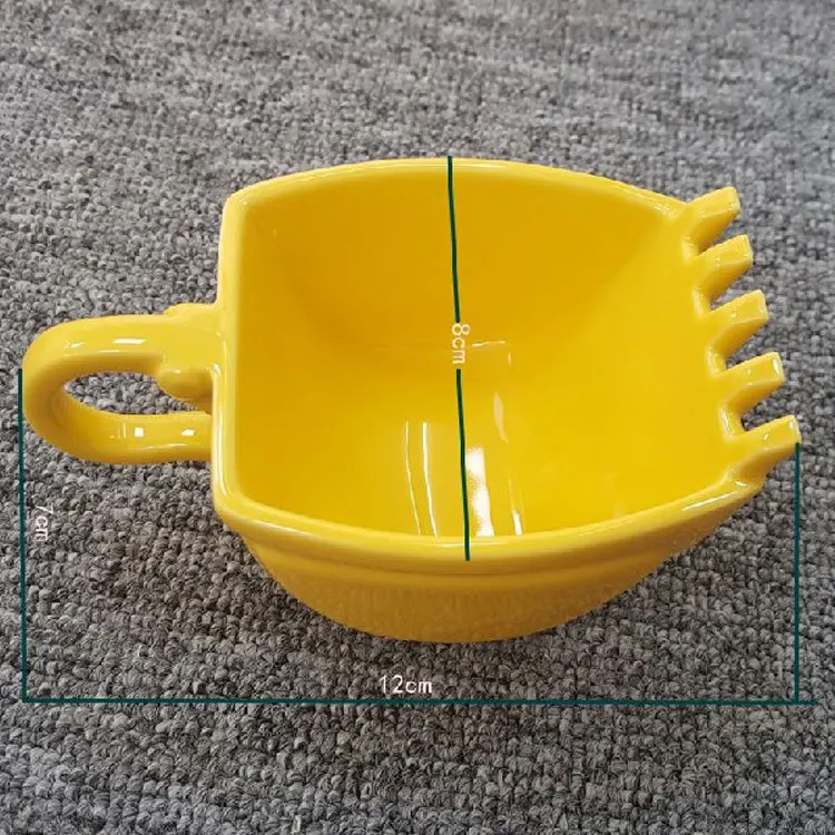 Creativity Excavator Mug Bucket Model Ceramics Mug Whiskey Ashtray Coffee Tea Cup Birthday Present Teacup Cigarette Holder