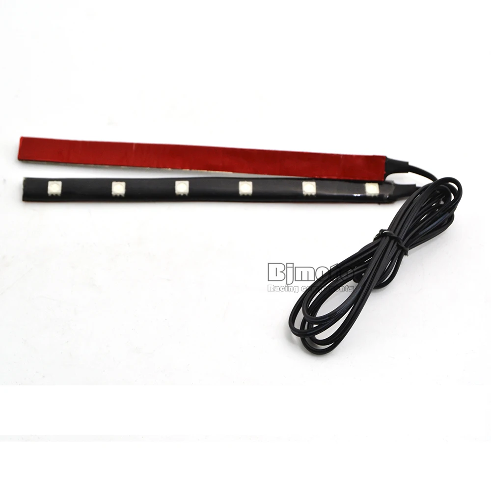 Amber 6 LED Motorcycle Bike Black Strip Turn Signal Indicator Blinker Light (4)