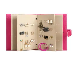 Женские Ювелирные изделия выставочный держатель для сережек из искусственной кожи кольцо коробка для ювелирных изделий набор контейнеров