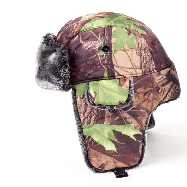 Outdoor Hunting Head Wear Trapper Winter Hat Mens Camouflage Bomber Hat