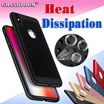 

500pcs Mesh Honeycomb Back Heat Dissipation Matte Shockproof Case For iPhone 11 Pro Max XS XR X 8 7 6 6S Plus Thin Hard PC Cover