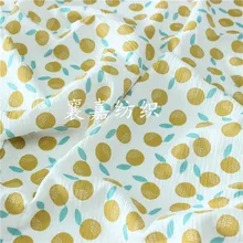 Двухслойная газовая детская одежда с принтом, ткань, пузырьковая пряжа, брюки от комаров, пижама, хлопковая ткань