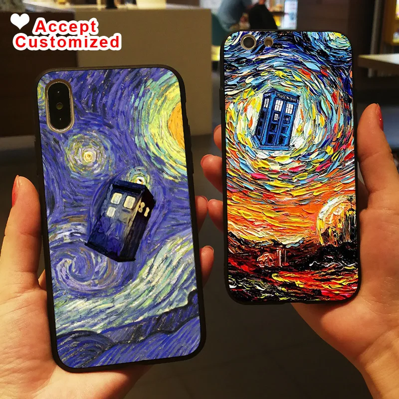 

Van Gogh Doctor Who TARDIS Cover Case for iPhone X XS Max XR 6 6S 7 8 Plus 5 5S SE Samsung Galaxy Note 8 9 S6 S7 Edge S8 S9 Plus