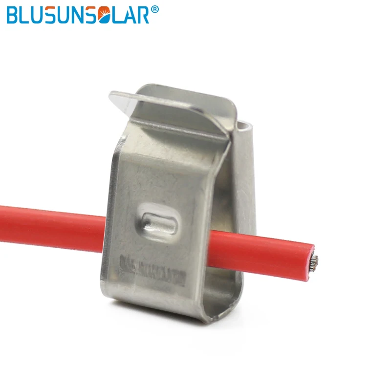 10 pec Stainless Steel Solar PV Cable Clips Cable Clamp For 12awg 10WAG PV Solar Cable Wire