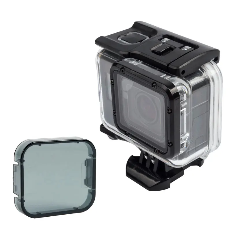 Diving Filter Original Waterproof Lens Cap Yellow Red Purple Gray Dive Filter For Go pro Hero 5 6 Black Accessories (9)