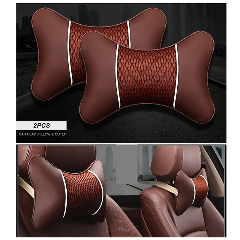 Derмая 2 шт. подушка для шеи автомобиля Подушка Автомобильная подушка дышащая 4 цвета автомобильные аксессуары подходит для большинства