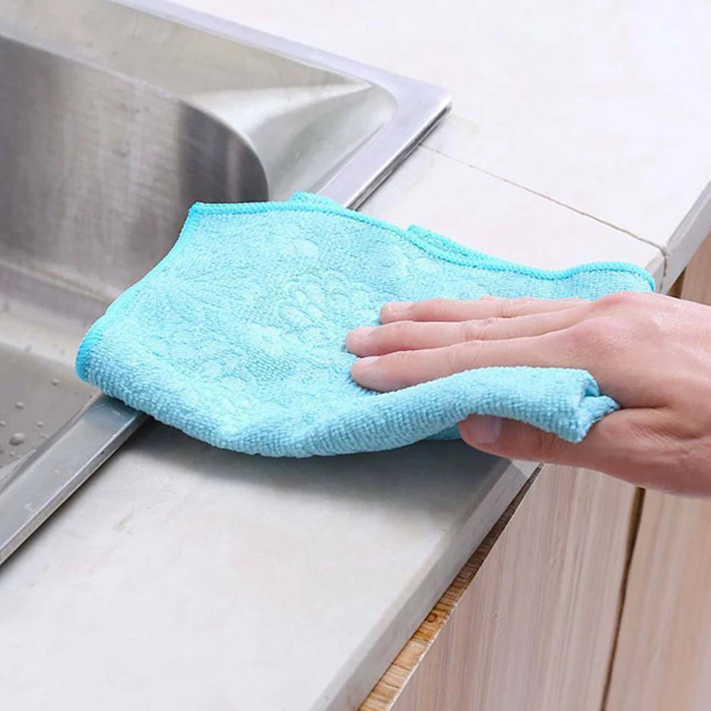 Кухонное полотенце из микрофибры, Впитывающее Воду, кухонное полотенце для мытья посуды, сушильная ткань для рук, кухонное полотенце, тряпка