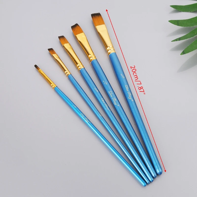 

5pcs Art Painting Brushes Set Acrylic Oil Watercolor Artist Paint Brush