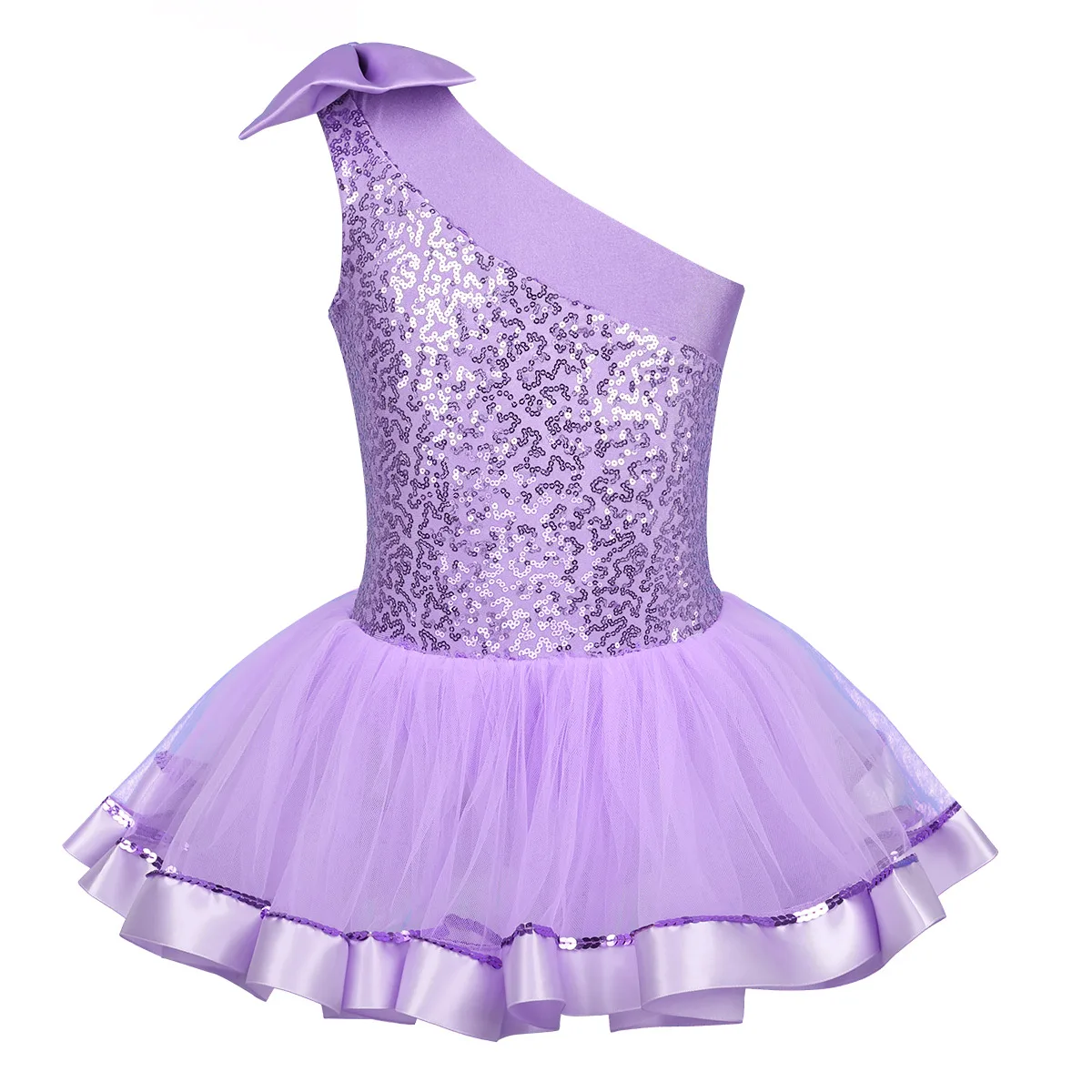 TiaoBug/балетное платье-пачка на одно плечо для девочек; балетные трико с блестящими пайетками; детское гимнастическое трико; танцевальный сценический костюм