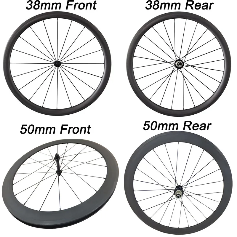 Clearance Factory Price Ceramic Carbon Wheels Front Rear 38 50 88 mm Clincher Tubular Road Bike Wheel 700c Matte Glossy V Shape Rim Brake 0 Clearance Factory Price Ceramic Carbon Wheels Front Rear 38 50 88 mm Clincher Tubular Road Bike Wheel 700c Matte Glossy V Shape Rim Brake 0