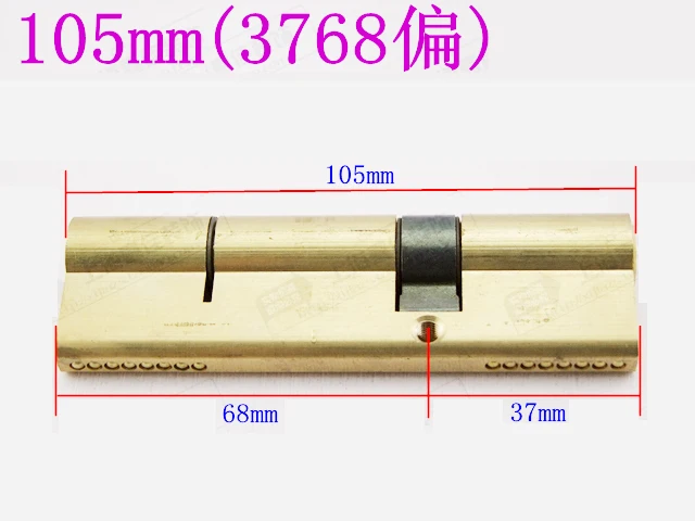 Латунный дверной цилиндр 100 105 110 мм цилиндр AB 7 ключ Противоугонный латунный замок для спальни ванной комнаты межкомнатные замки деревянная дверь - Цвет: DS105(68-37)