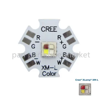 

Cree XLamp XML XM-L RGBW RGBWW RGB+Cool/Warm White 12w 4 chip LED Emitter Bulb Mounted on 20mm Star PCB For Stage Light