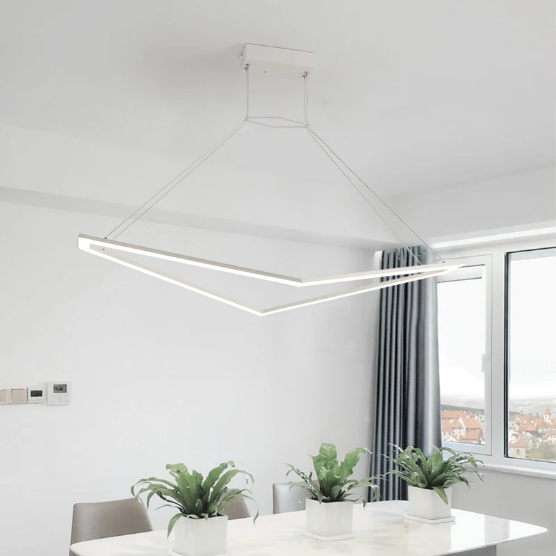 RC+ DImmable новые идеальные современные светодиодные подвесные светильники для гостиной, столовой, кухни, черная или белая отделка, домашняя Подвесная лампа