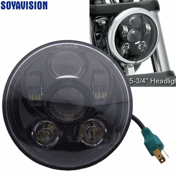 

DOT EMARK Mark For Harley 5 3/4" Led Headlight 5.75" Motor Projector LED Headlight for Motorcycles Harley 48 Sportster / Dyna