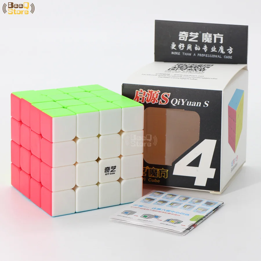 Qiyi qiyuan 4x4 Magic Cube qiyuans для Beginer Скорость Cube Puzzle Профессиональный Мэджико Cubo черный Stickerless развивающие игрушки малыш