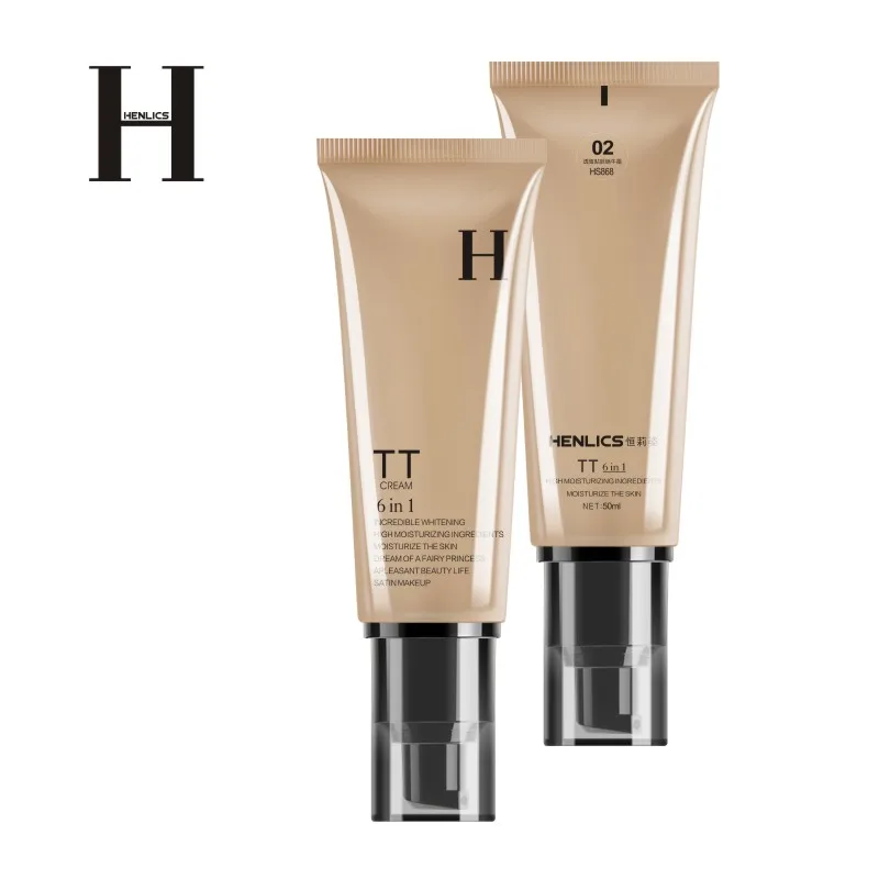 HENLICS Skin Care Whitening Snail TT Cream 50ml Face Makeup BB CC Cream Nude Make up Concealer Foundation Moisturizing BB Ceram